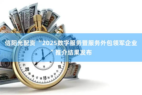 信阳光配资 “2025数字服务暨服务外包领军企业”推介结果发布